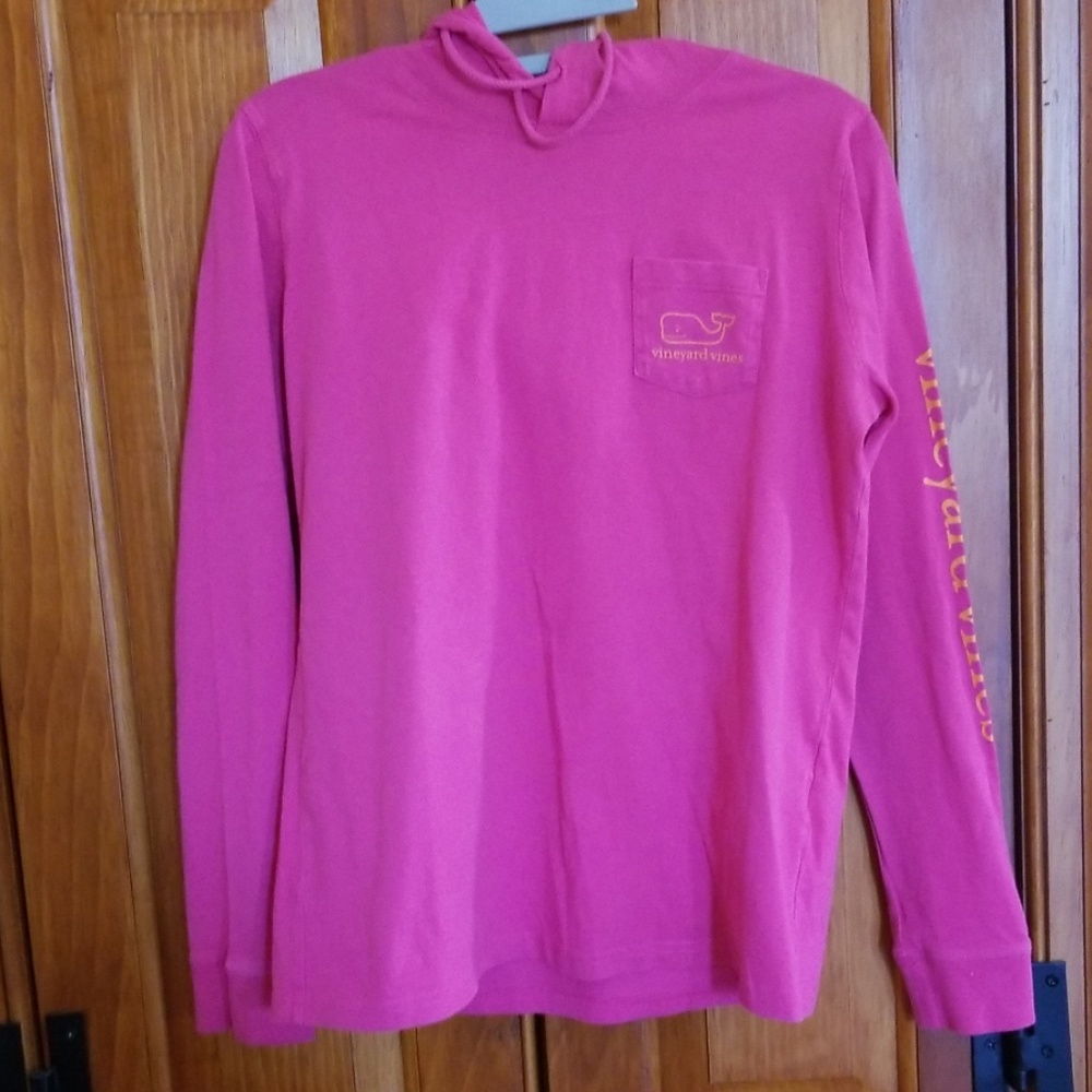 Vineyard Vines Pink Hoodie Shirt, Size XS